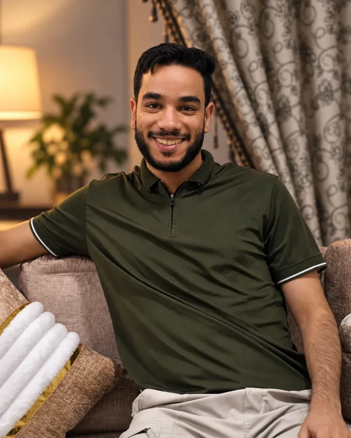 Loaai Abdalazez Ibrahim smiling, seated